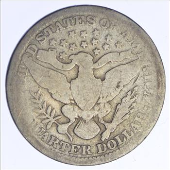 1907 Liberty Barber 90% Silver US Quarter