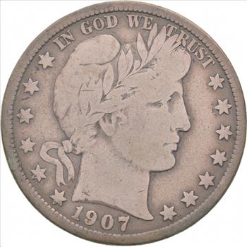 1907-D Barber Half Dollar Charles Coin Collection