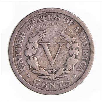 1908 Liberty Head V Nickel - Circulated Condition - Over 100 Years Old!