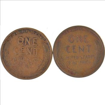 1909 & 1909 VDB Lincoln Wheat Cent - 2 Coin Set - Variety Collection!
