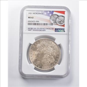 1921 - MS62 Morgan Silver Dollar Special 2021 100th Label NGC