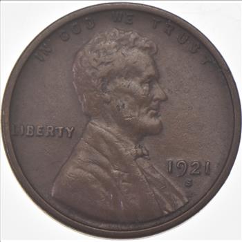 1921-S Lincoln Wheat Cent