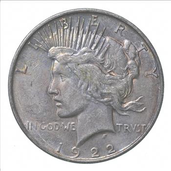1922-D Peace Silver Dollar Rainbow Toned