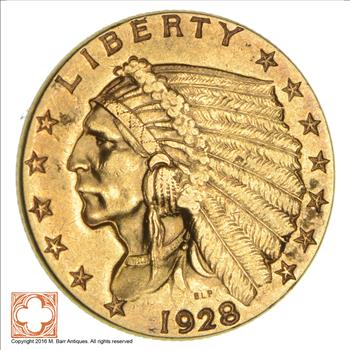 1928 $2.50 Indian Head Gold Quarter Eagle