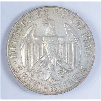 1930 Third Reich Germany 5 Reichsmark - Near Uncirculated