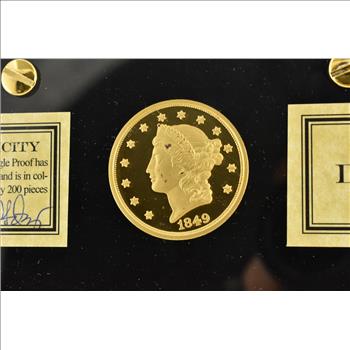 1933 $20 Saint-Gaudens Gold Double Eagle Proof Copy Display & COA 1.5 Oz Gold