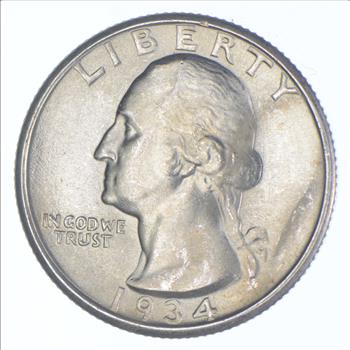 1934 Washington Quarter - Double Die Obverse