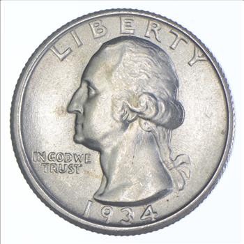 1934 Washington Quarter Double Die Obverse