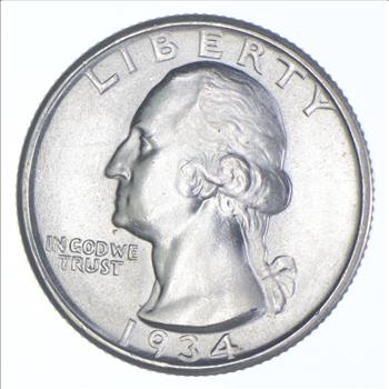 1934 Washington Quarter Double Die Obverse
