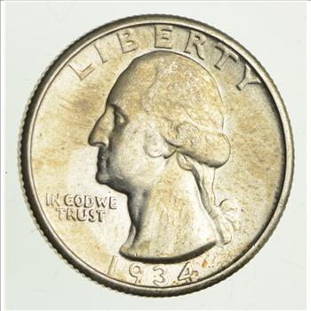 1934 Washington Silver Quarter - Uncirculated