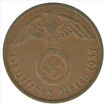 1937 Nazi Germany 2 Reichspfennig