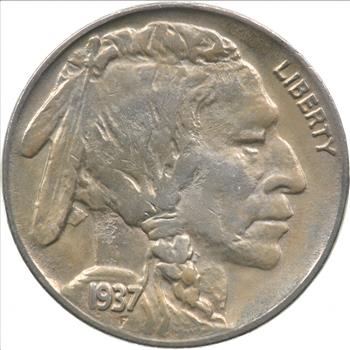 1937-D Indian Head Buffalo Nickel 3 Legs