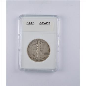 1942 Walking Liberty Half Dollar Beauifully Displayed