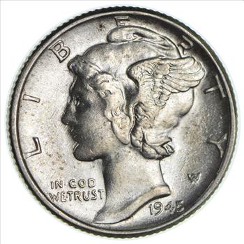 1945 Mercury Silver Dime