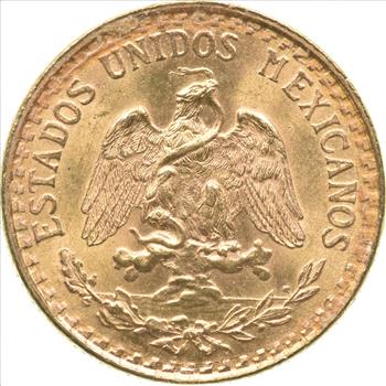 1945 Mexico 2 Gold Pesos