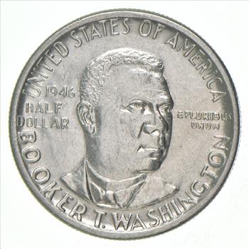 1946 Booker T Washington - US Commemorative Half Dollar - 90% Silver -