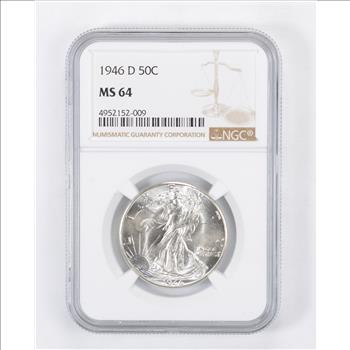 1946-D Walking Liberty Half Dollar BU