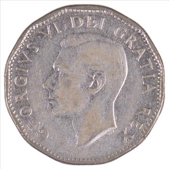 1951 Canada 5 Cents King George VI