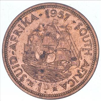 1957 South Africa 1 Penny