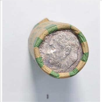 1961 Roosevelt Dime OBW Roll 50 Coins Total BU Unc