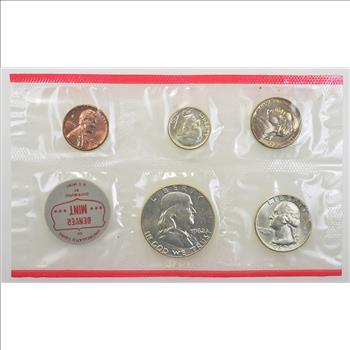 1962 10 Coin P&D US Mint Uncirculated Coin Set - (2) of Each - Pennies, Nickels, Dimes, Quarters, Half Dollars -6 Silver Coins!