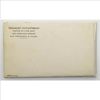 1962 10 Coin P&D US Mint Uncirculated Coin Set - (2) of Each - Pennies, Nickels, Dimes, Quarters, Half Dollars -6 Silver Coins!