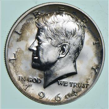 1964 Kennedy Silver Half Dollar Proof - Accented Hair