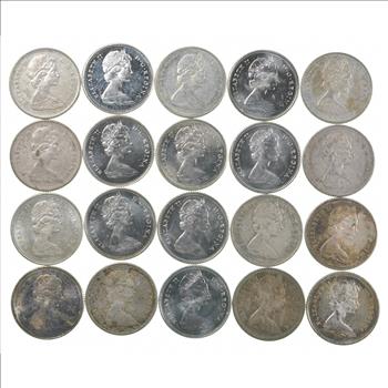 1967 & 1968 SILVER Canadian Canada Silver Dimes Lot $2 Face Dime Bullion 2/5 Roll