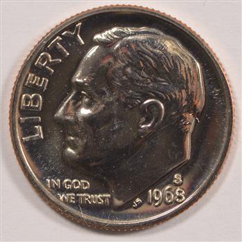 1968-S PROOF Roosevelt Dime - San Francisco Minted