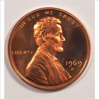 1969-S San Francisco Minted PROOF Lincoln Memorial Cent