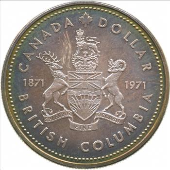 1971 Canada 1 Dollar - British Columbia Centennial Estate Coin Collection