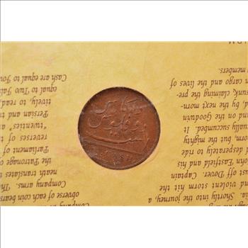 Genuine 1808 East India Company 10 Cash Coin Shipwreck Coin From the Shipwreck of Admiral Gardner January of 1809 (1994)