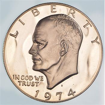 1974-S Eisenhower Deep Cameo Dollar Proof