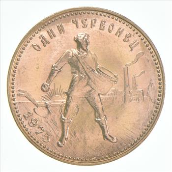 1975 Chervonetz GEM BU MS UNC Soviet Union 10 ROUBLE GOLD COIN RUSSIA Seeder