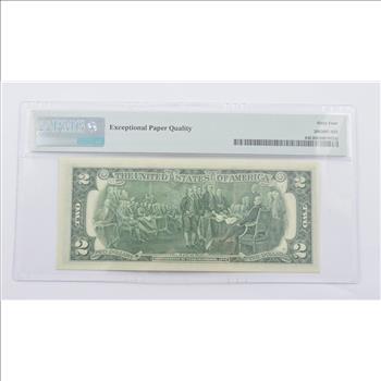 1976 $2 Federal Reserve Note FR# 1935-C* 1993 Coin & Currency Set PMG 64 EPQ Choice UNC