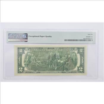 1976 $2 Federal Reserve Note FR# 1935-C* 1993 Coin & Currency Set PMG 66 EPQ GEM UNC