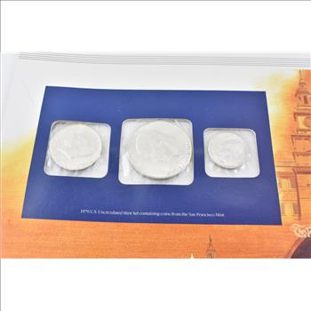 1976 U.S. Bicentennial Uncirculated Mint Set With Stamp Coin Collection - Great Display