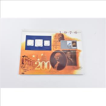 1976 U.S. Bicentennial Uncirculated Mint Set With Stamp Coin Collection - Great Display