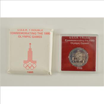 Russie Coffret 5 monnaies - Jeux Olympiques de 1980 Moscou - 1978 - sans certificat - coffret rayé