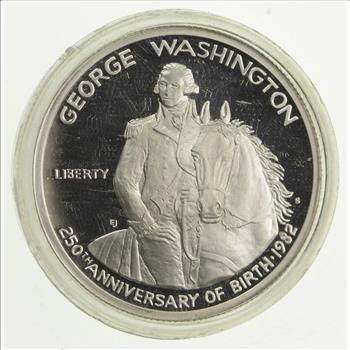 1982 George Washington Commemorative Silver Half Dollar - 90% - Coin