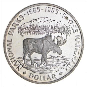 1985 Canada BEAUTIFUL Silver Dollar Coin .500 Silver 50%