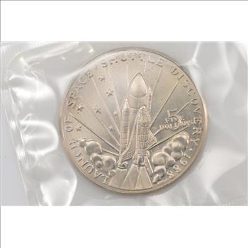 1988 Republic of the Marshall Islands Space Shuttle Discovery $5 Commemorative Coin