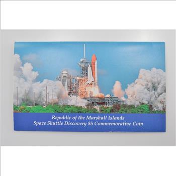 1988 Republic of the Marshall Islands Space Shuttle Discovery $5 Commemorative Coin