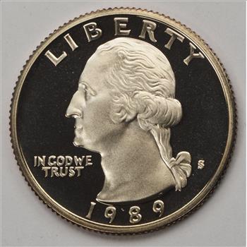 1989-S Proof CAMEO Washington Quarter - San Francisco Minted