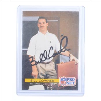 1992 NFL Pro Set Bill Cowher #306 - SIGNED
