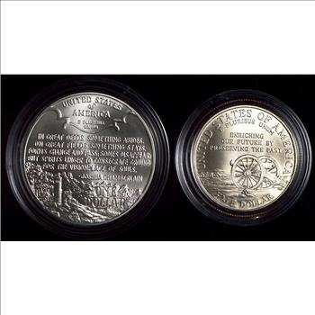 1995-P $1 Civil War Uncirculated US Commemorative Silver Dollar 2 Coin Set