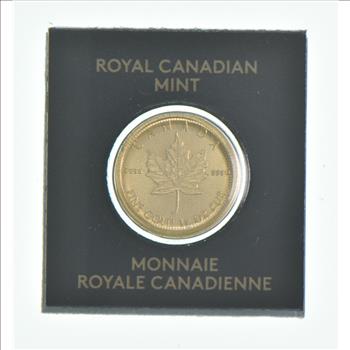 1g Canadian Gold Maples 50 cents Coin 9999 Fine Maple gram In Assay