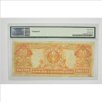 $20 1905 U.S. Gold Certificate Large Note - Graded PMG - 25 Very Fine Fr# 1179