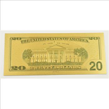 $20 Federal Reserve Note - 22K Gold Bank Note - Rare