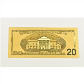 $20 Federal Reserve Note - 22K Gold Bank Note - Rare